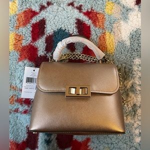 KATE SPADE ✨NWT✨ rose gold crossbody with removable chain